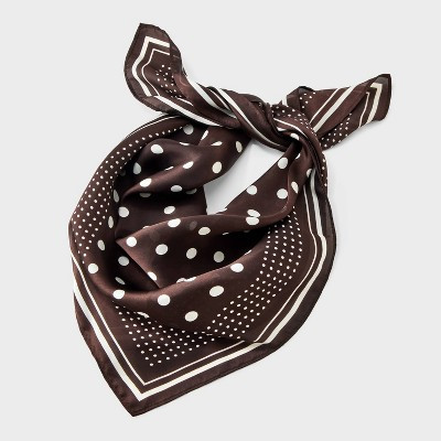 Polka Dot Pattern Square Scarf - A New Day™ Brown | Target