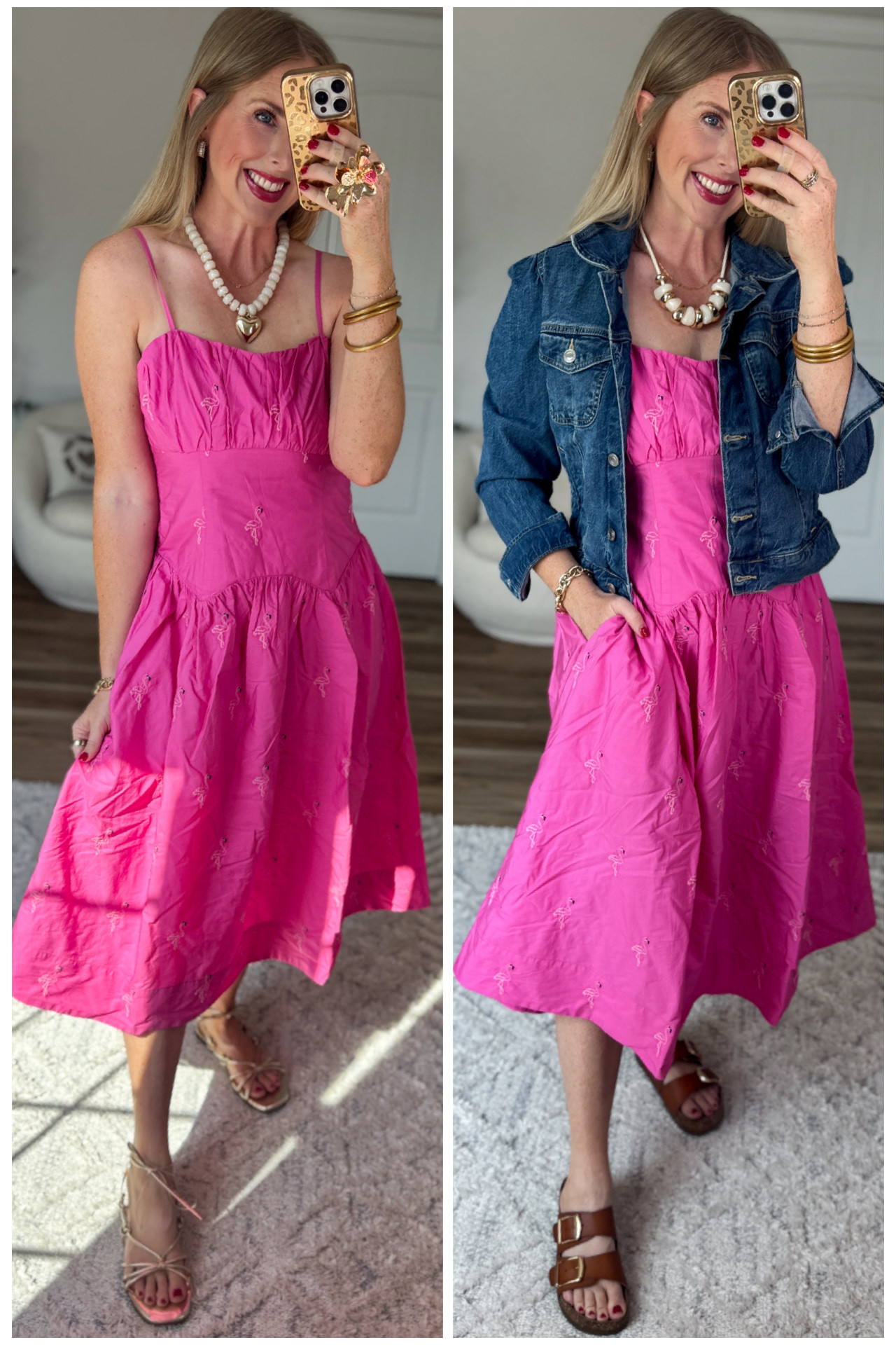 2 ways to wear this pink flamingo midi dress from Walmart!

#LTKootd #LTKmomlife