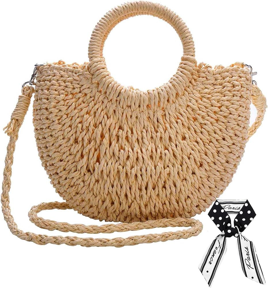 Straw Shoulder Bag For Women Woven Purse Summer Beach Envelope Clutch Straws Wallet | Amazon (US)
