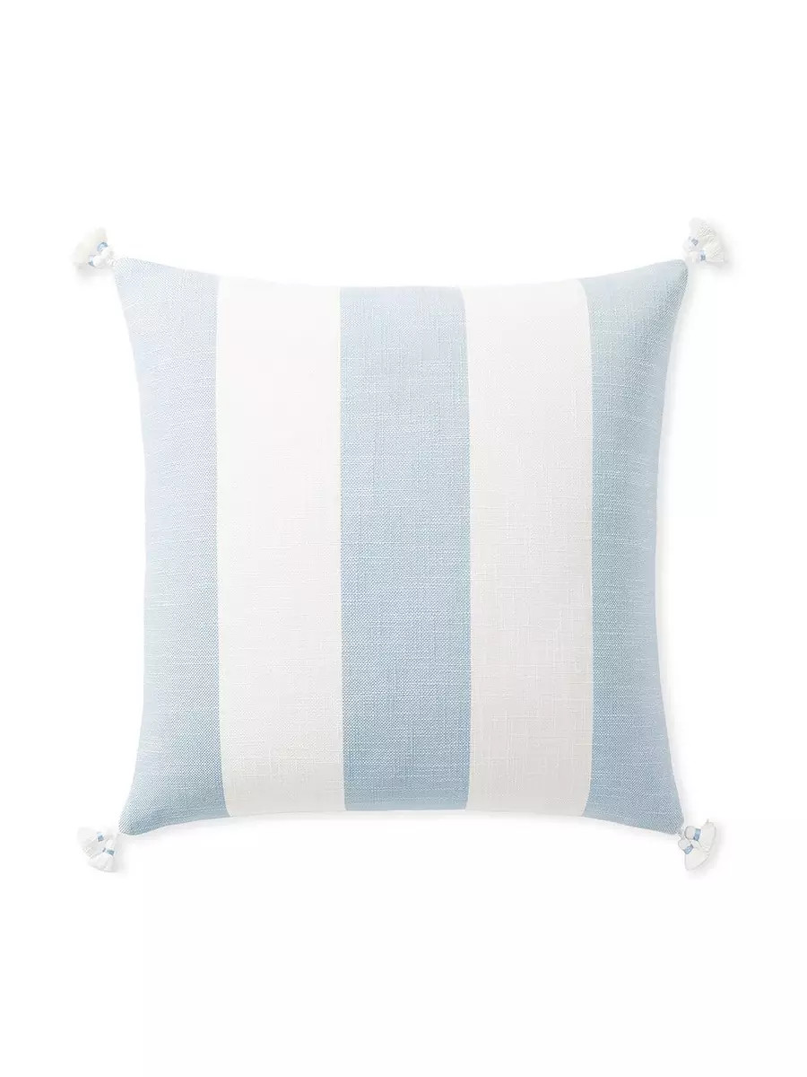 Bay Stripe Outdoor Pillow Cover | Serena and Lily