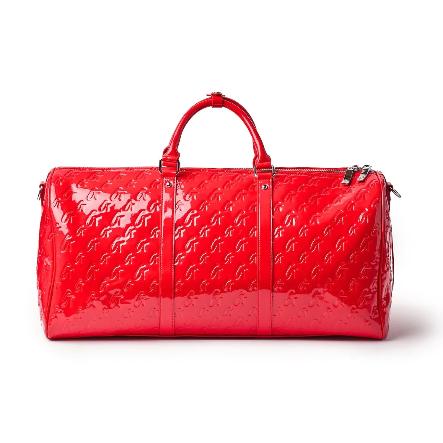 MONOGRAM DUFFLE BAG - MIRROR RED | Glam-Aholic Lifestyle