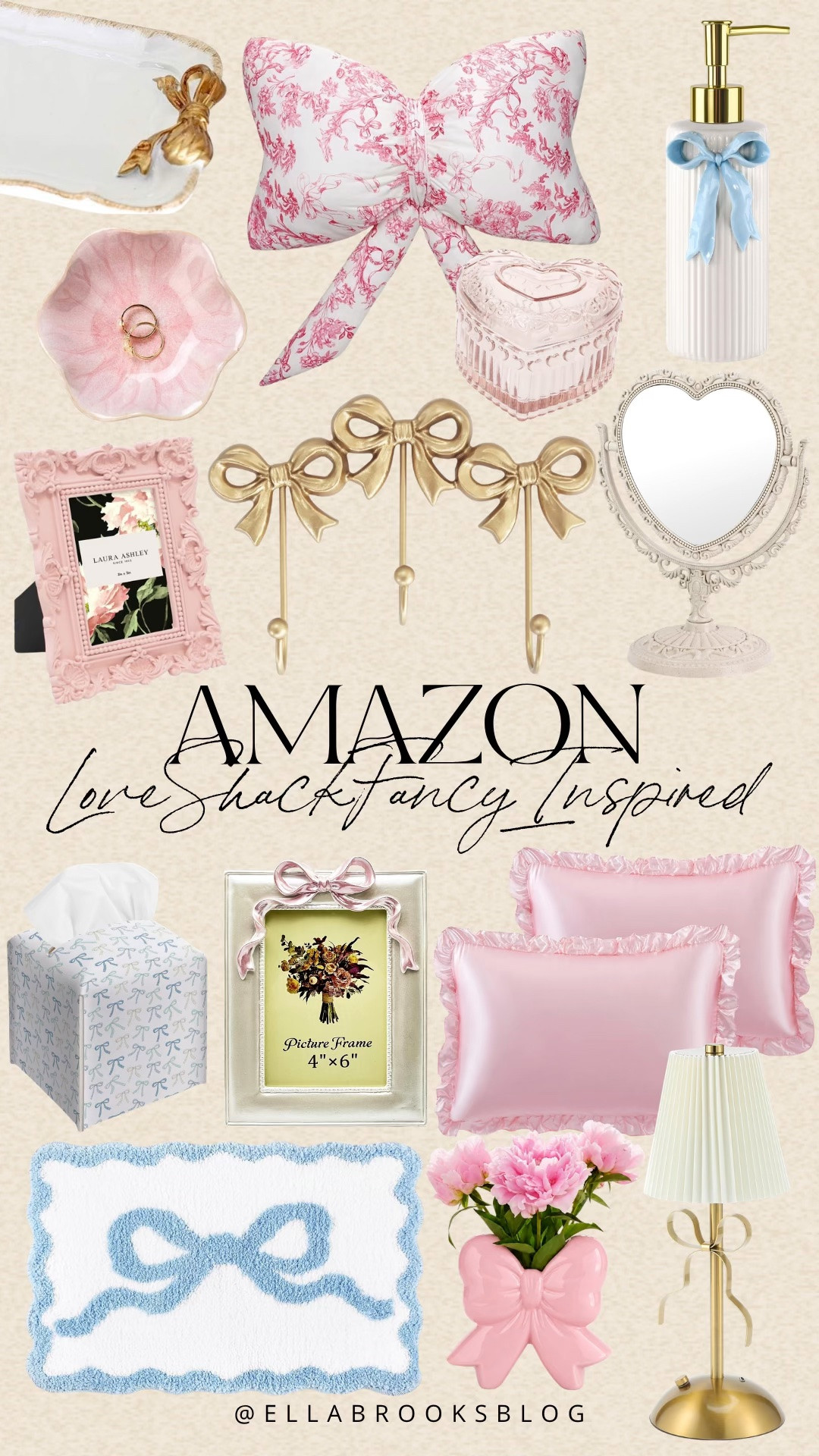 Amazon Love Shack Fancy inspired decor

Amazon home, home decor, bow decor

#LTKHome