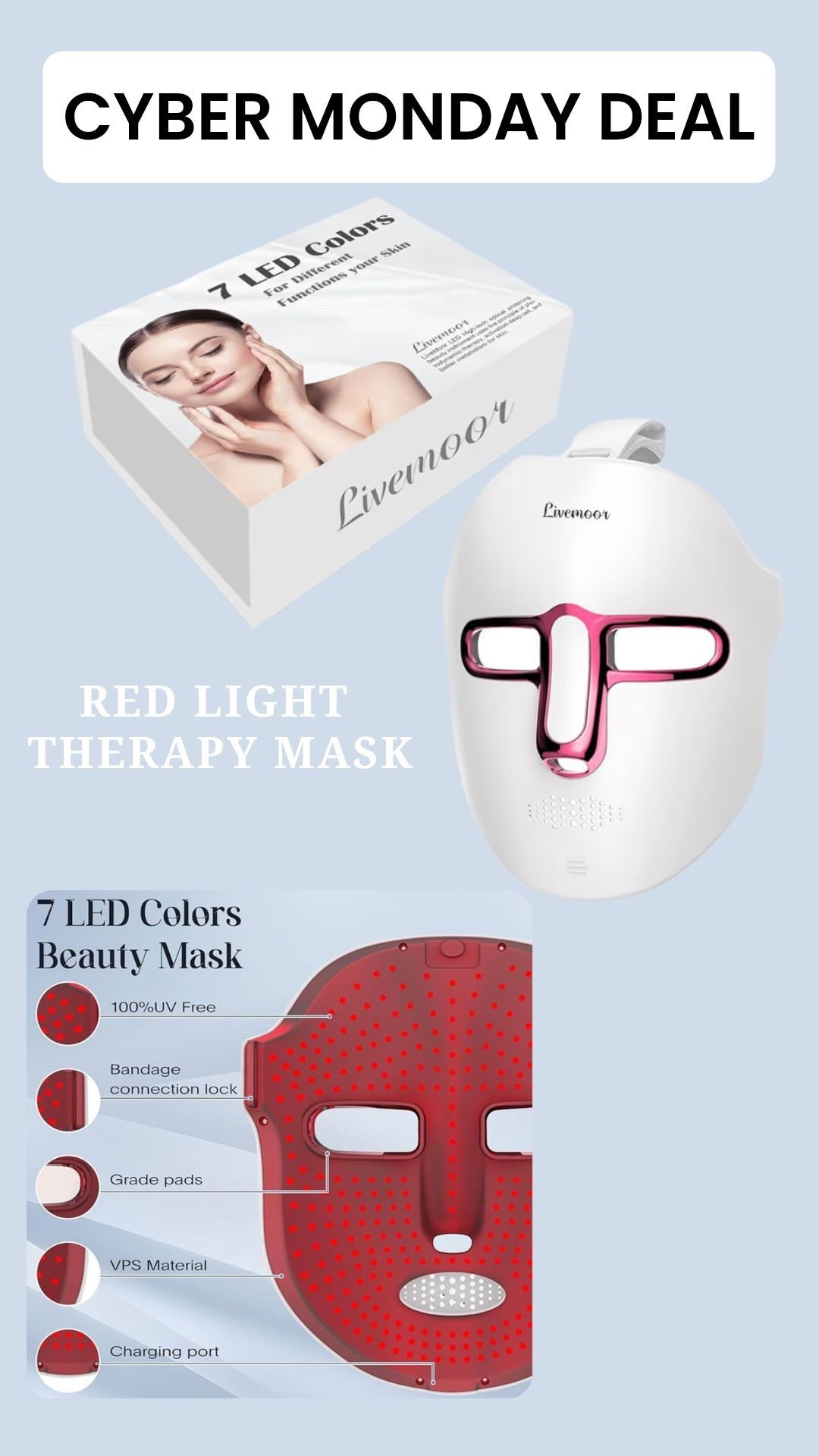 Red light therapy mask under $50!! Great gift idea 🎁 

#LTKCyberWeek #LTKFindsUnder50 #LTKSaleAlert
