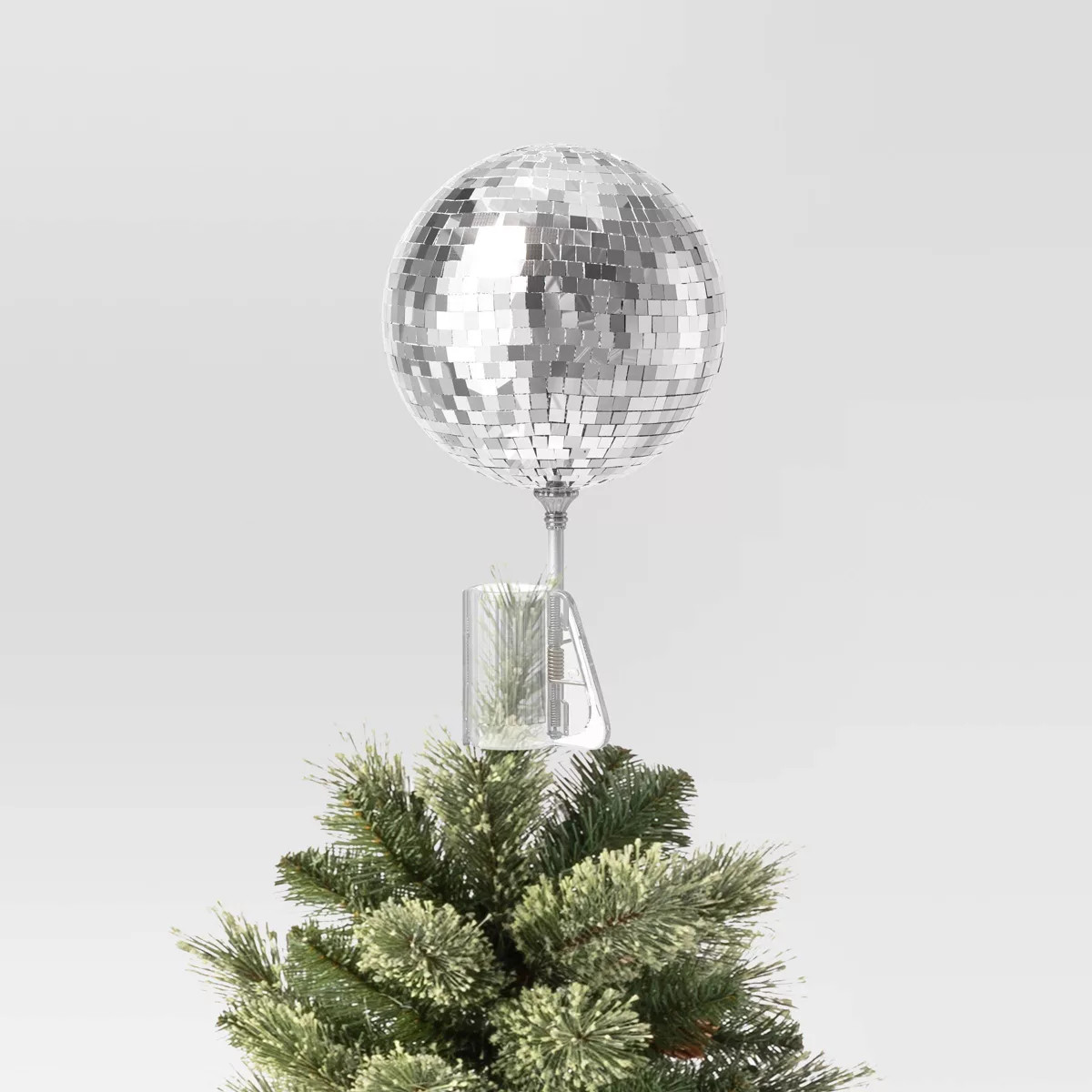 11.25" Mirrored Ball Christmas Tree Topper Silver - Wondershop™ | Target