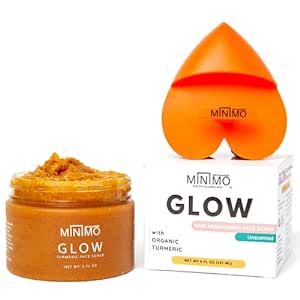 Minimo Glow Turmeric Face Scrub for Glowing Radiant Skin with Scrubbie | Amazon (US)