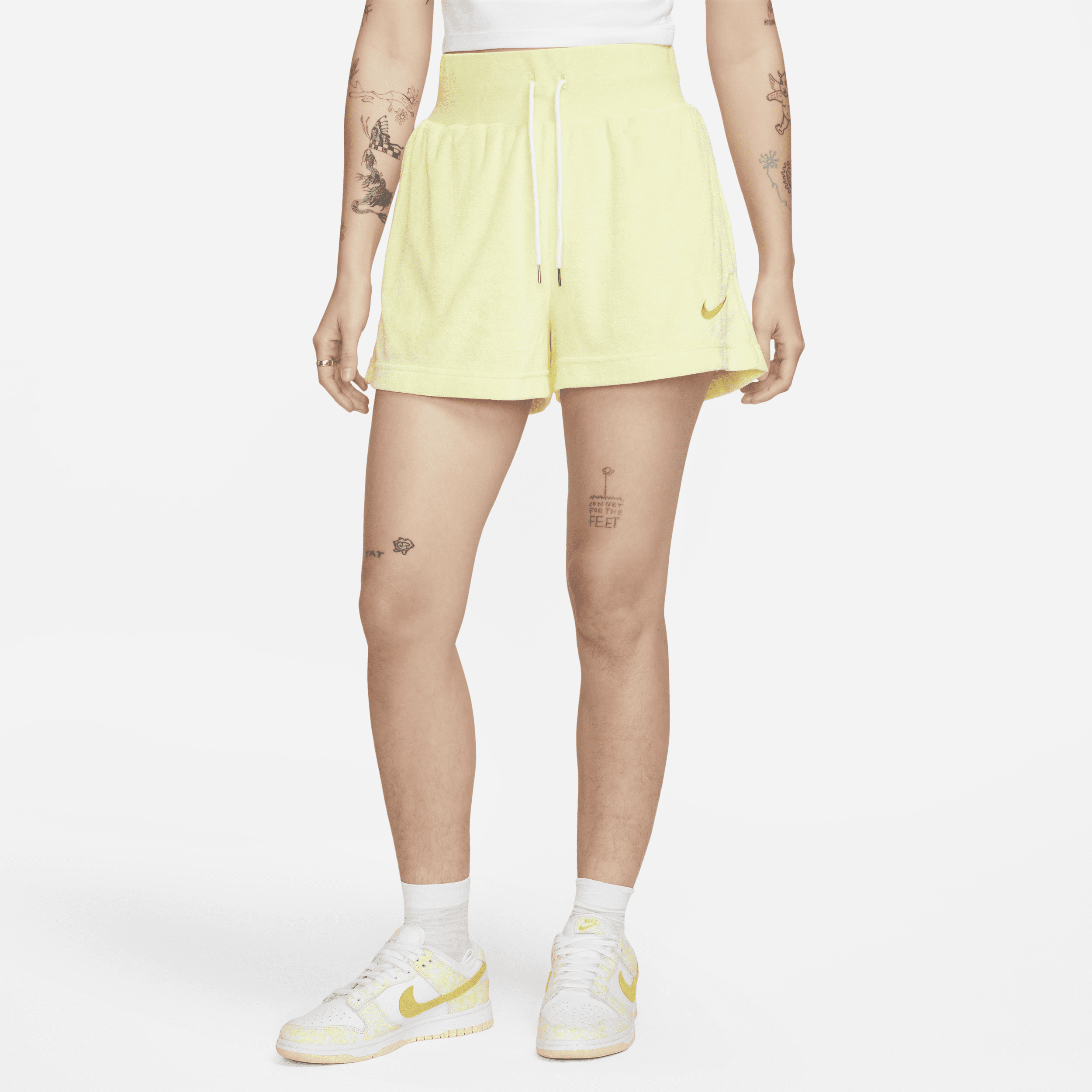 Women's Nike Sportswear Terry Shorts in Yellow | DV7822-821 | Nike (US)