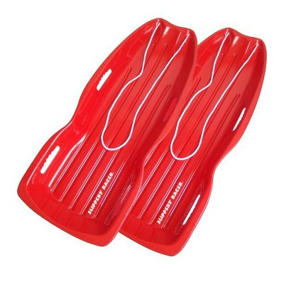 Slippery Racer Downhill Xtreme Adults and Kids Toboggan Snow Sled Red (2 Pack) | Target