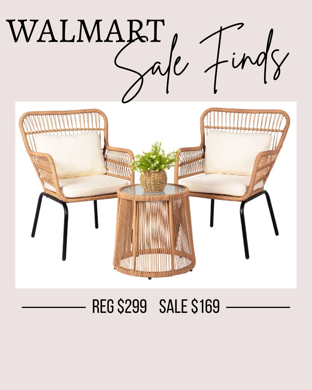 Walmart home finds patio furniture on sale! 






Walmart finds 
Outdoor furniture 
Patio decor 
Wicker furniture 
Walmart deals 
Home decor 
Spring decor 
Outdoor decor 

#LTKHome #LTKSaleAlert #LTKSeasonal