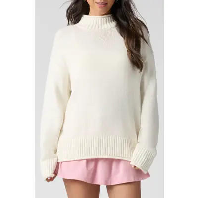 Florence by Mills Roll With It Mock Neck Sweater in Bonbon at Nordstrom, Size X-Large | Nordstrom