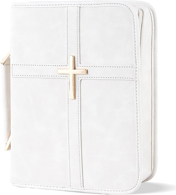 Vegan Leather Bible Cover Case, Bible Bag with Phone Pocket, Bible Case for Men Women, Christian ... | Amazon (US)