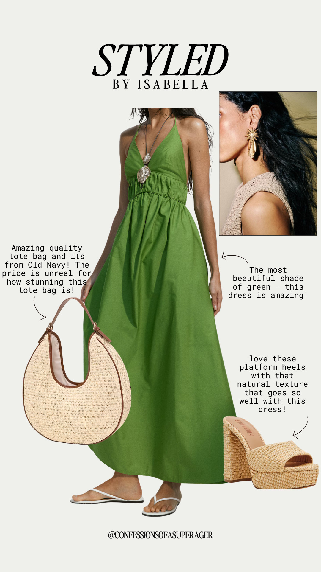 This vibrant green maxi dress is giving effortless luxury 💚 The flattering silhouette, raffia platform heels, and chic woven tote create the ultimate resort-inspired Spring/Summer outfit that looks far more expensive than it is. Perfect for vacations, brunch, weddings, or warm-weather date nights—tap to shop these elevated finds before they’re gone! #LTKStyle #AmazonFashion #SummerStyle #ResortWear #VacationOutfit #MaxiDress #SpringFashion #EffortlessChic #NeutralAccessories #WovenBag #PlatformHeels #AffordableFashion #OOTD #StyleInspo

#LTKSeasonal #LTKOver40 #LTKSaleAlert