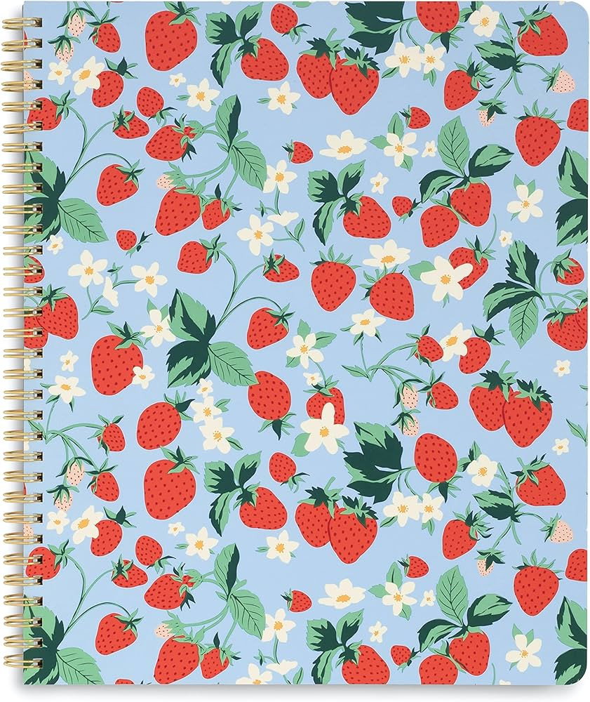 ban.do Floral Rough Draft Large Spiral Notebook, 11" x 9" with Pockets and 160 College Ruled Page... | Amazon (US)