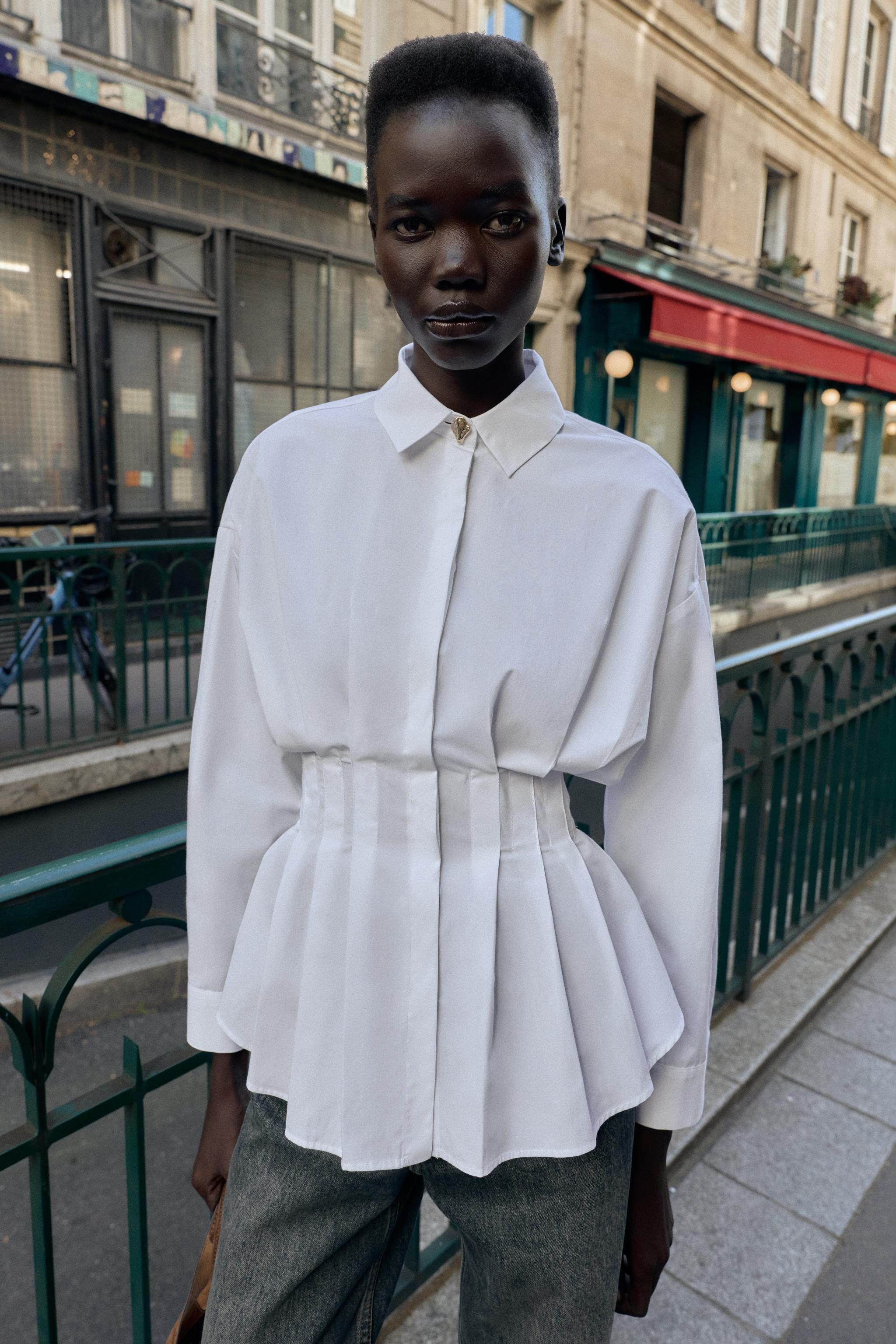 PLEATED POPLIN SHIRT | Zara US