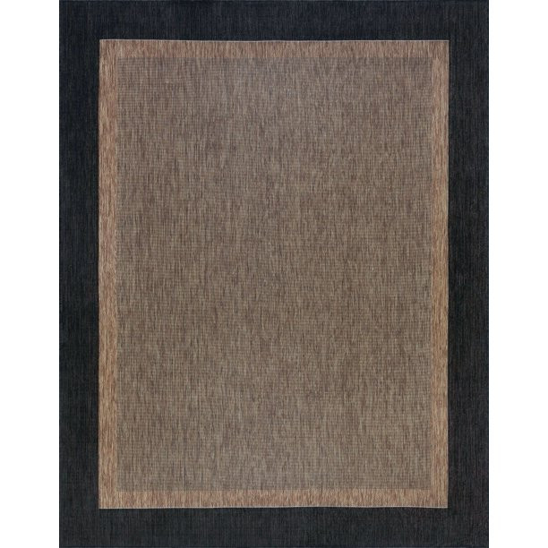 Area Rug Solid Border Gold, Black Indoor Outdoor Walmart Finds Walmart Deals Walmart Sales | Walmart (US)