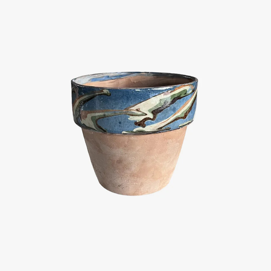 Marbleized Blue Planter | Dear Keaton