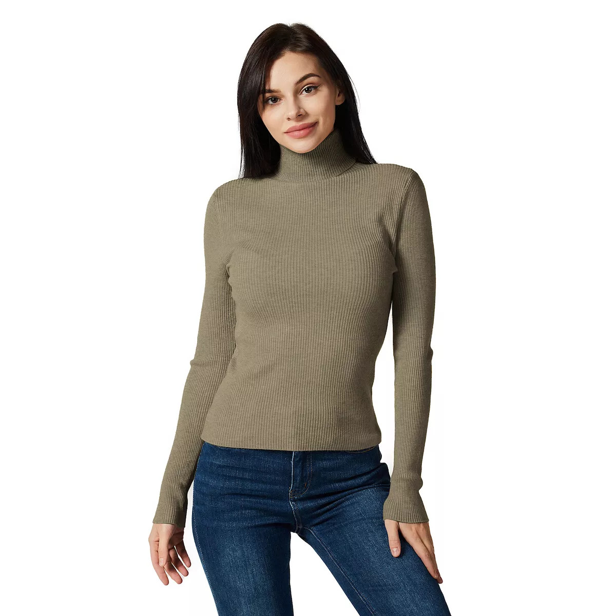 Lightweight Ribbed Turtleneck for Women - Slim Fit | Kohl's