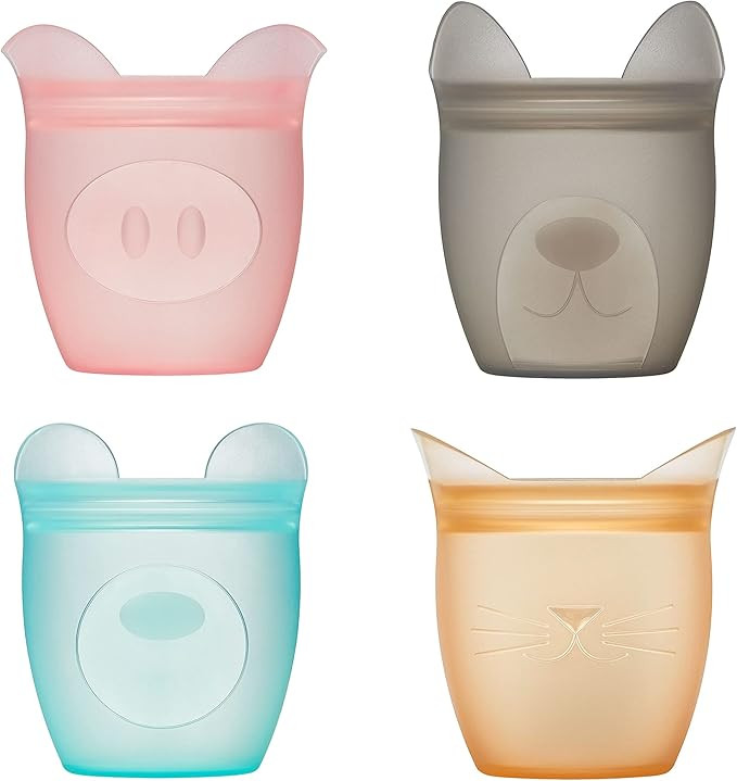 Zip Top Reusable 100% Silicone Baby + Kid Snack Containers- The only containers That Stand up, St... | Amazon (US)