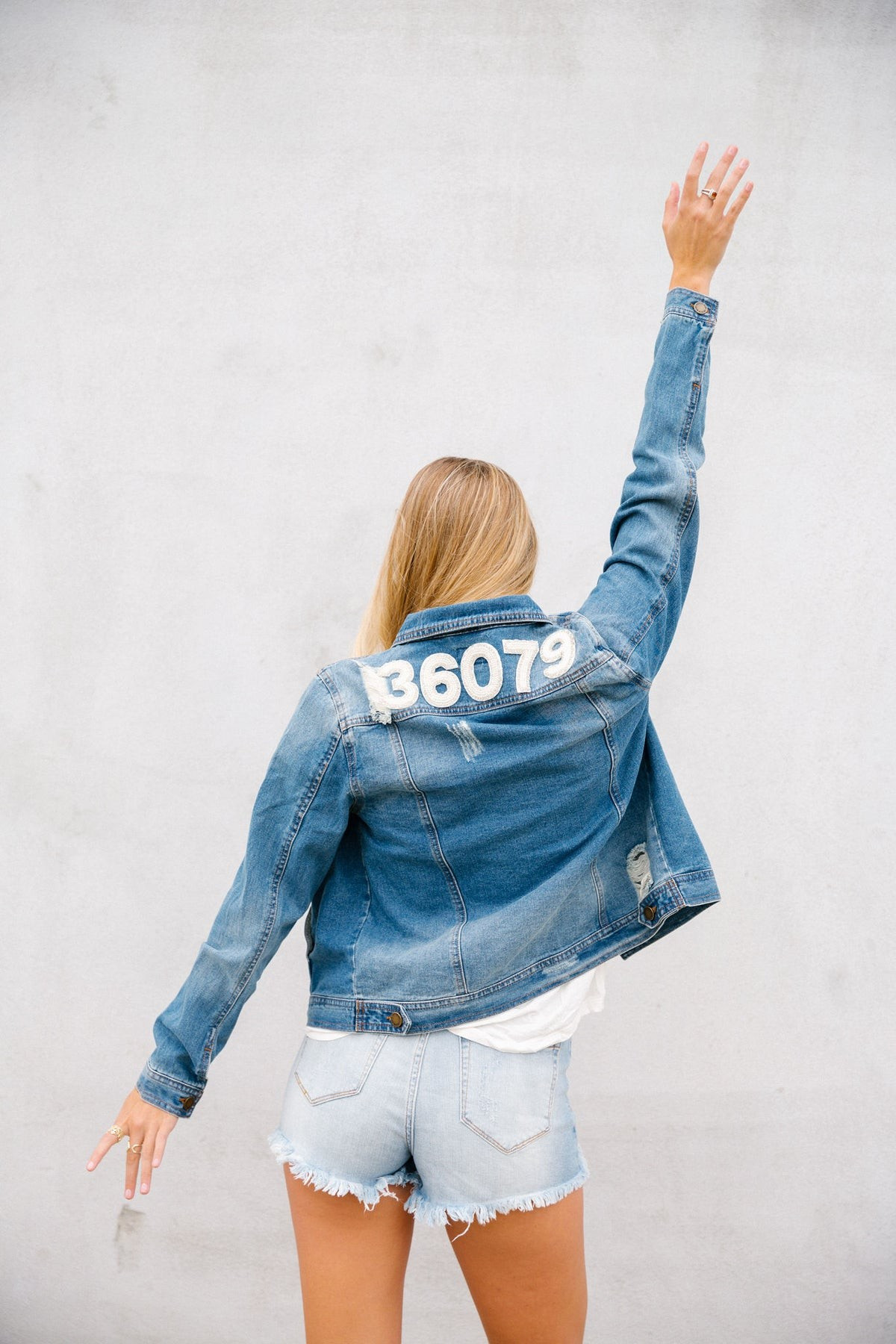 CUSTOM BEADED NUMBER DENIM JACKET | Judith March