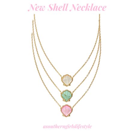 Love! New Limited Edition Kendra Scott Gold Shell Necklace in Ivory Mother of Pearl, Sea Green Chrysocolla & Blush Mother of Pearl

Has matching stud earrings! Also a ring in pink & ivory  

#LTKStyleTip #LTKFindsUnder100 #LTKSeasonal
