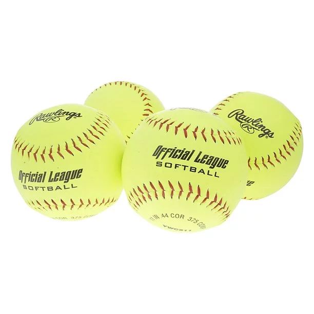 Rawlings NCAA Recreational Fastpitch Softballs, 11 inch, 4 Count | Walmart (US)