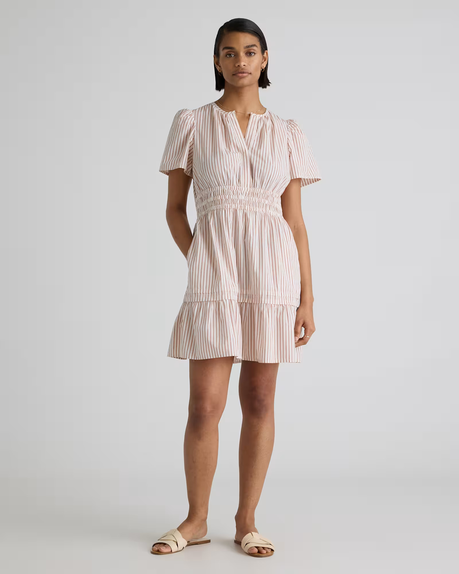 100% Organic Cotton Tiered Mini Dress | Quince