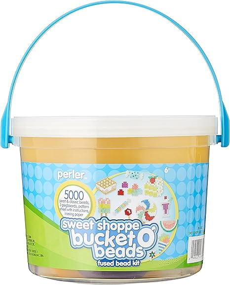 Perler Beads Sweet Shoppe Fuse Bead Bucket Craft Activity Kit, 5005 pcs | Amazon (US)