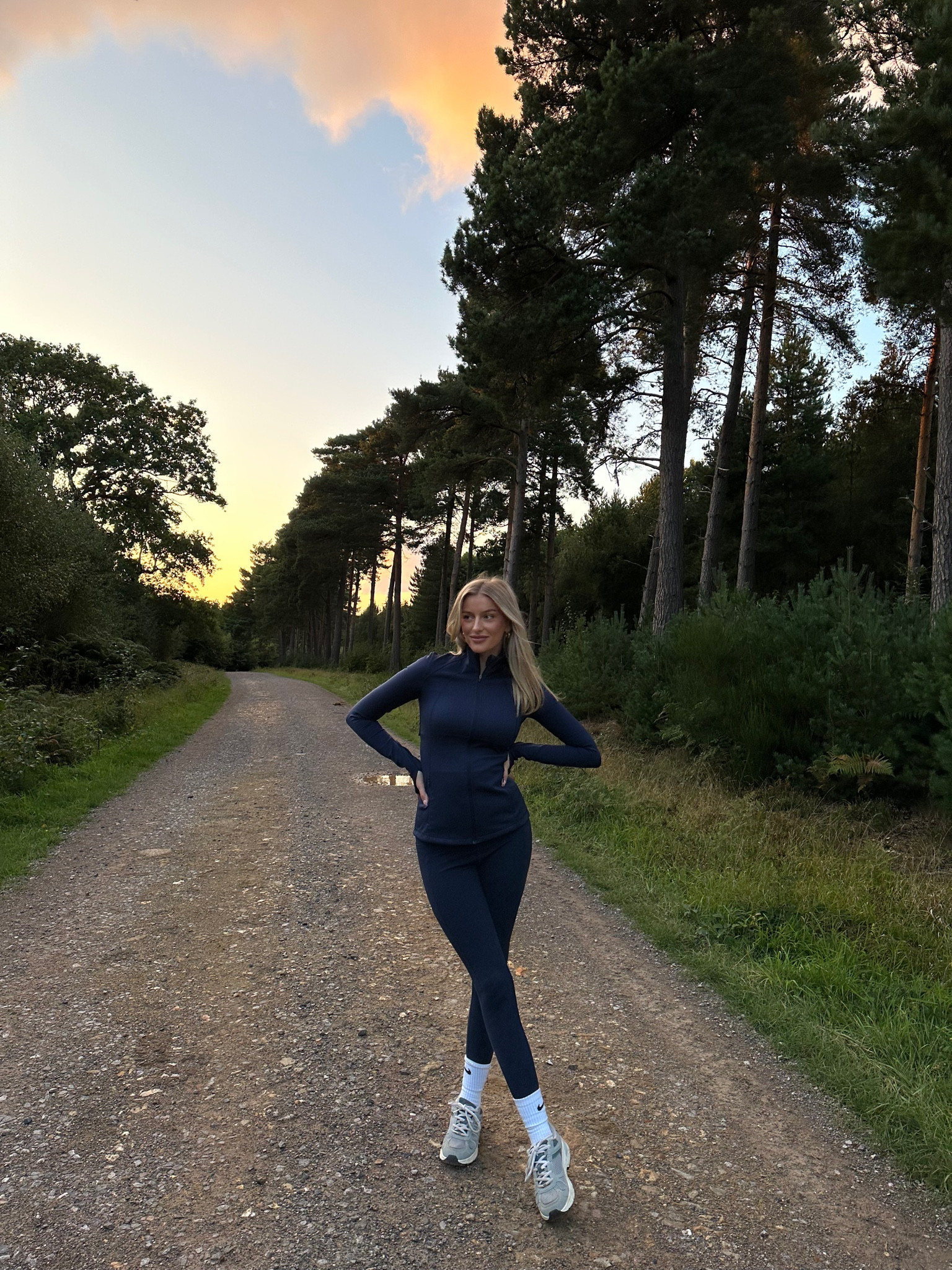 Navy gym zip up jacket, active wear, gym leggings, Nike socks, new balance trainers, sweaty Betty 

#LTKstyletip #LTKfitness #LTKSeasonal