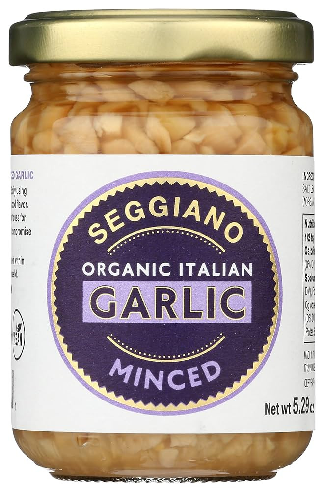 Seggiano Organic Minced Italian Garlic, 5.29 Oz | Amazon (US)
