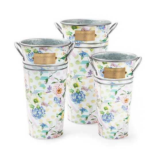 MacKenzie-Childs | Wildflowers Flower Buckets - Set of 3 | MacKenzie-Childs