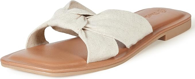 The Drop Women's Ida Bow Flat Sandal Slippers | Amazon (US)