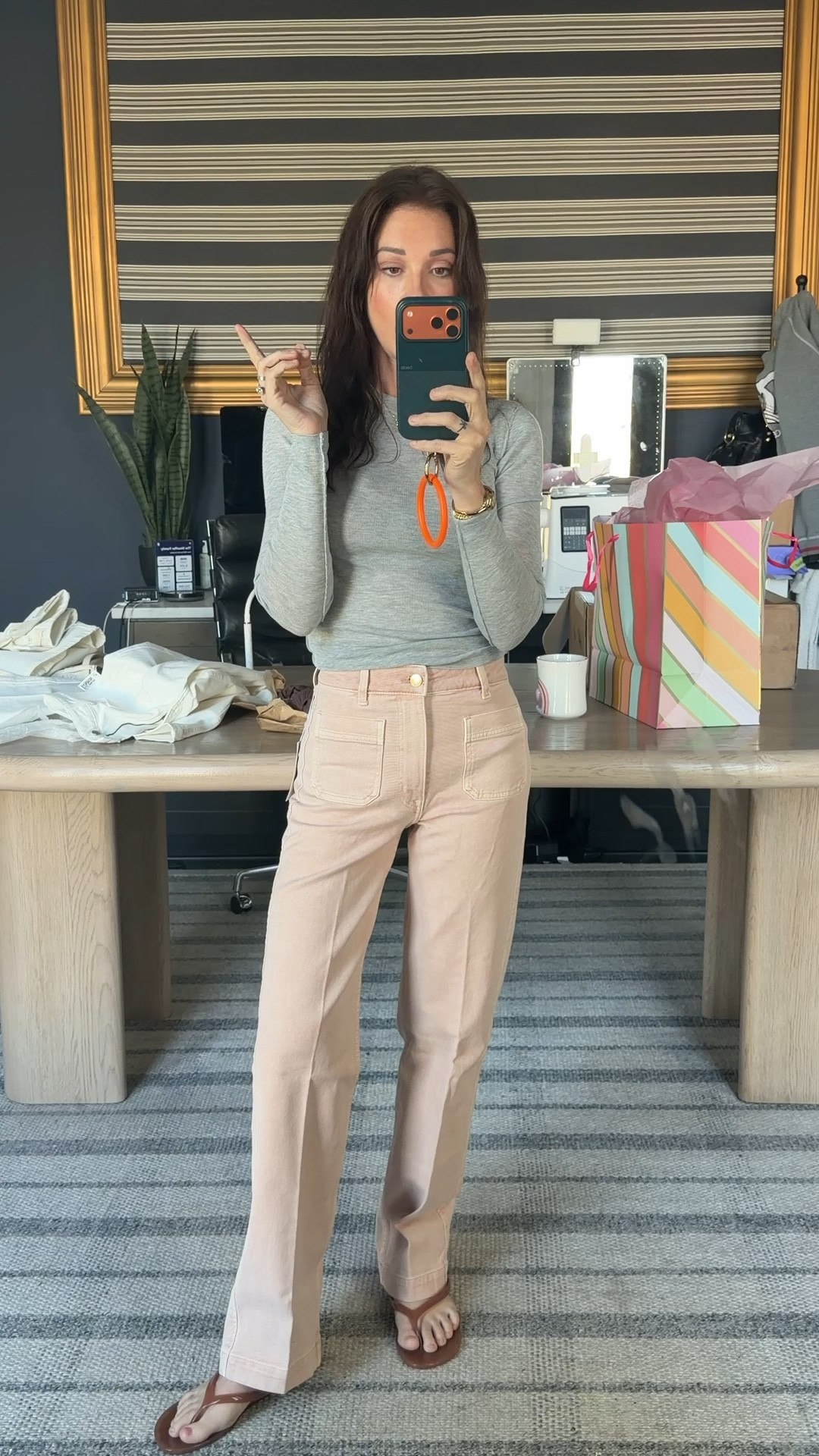 Wearing 0 in jeans but I also have the pink in size 2 and I might get white in size 2 also