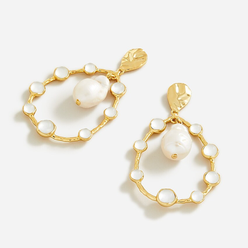 Semi-precious stone statement earrings | J. Crew US