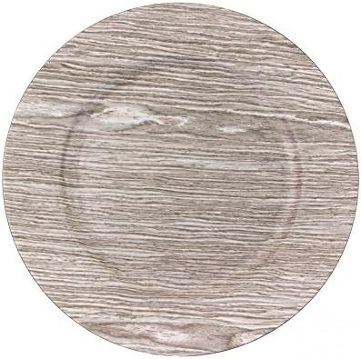 Koyal Wholesale Faux Wood Charger Plates, 13" | Amazon (US)