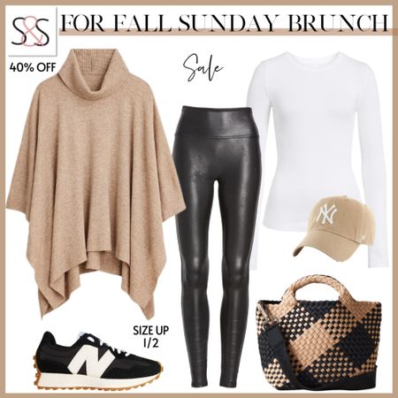 Grab your fall coffee and relax in this cashmere-wool poncho with faux leather leggings. Keep your feet happy with these amazing New Balance sneakers!

#LTKover40 #LTKstyletip #LTKSeasonal