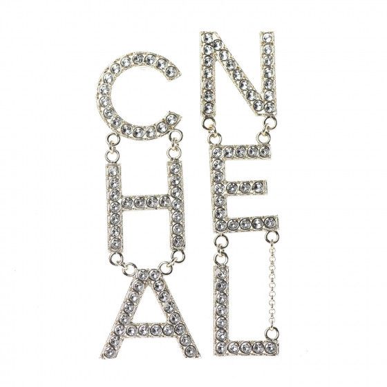 CHANEL

Crystal Cha-Nel Logo Drop Earrings Gold | Fashionphile