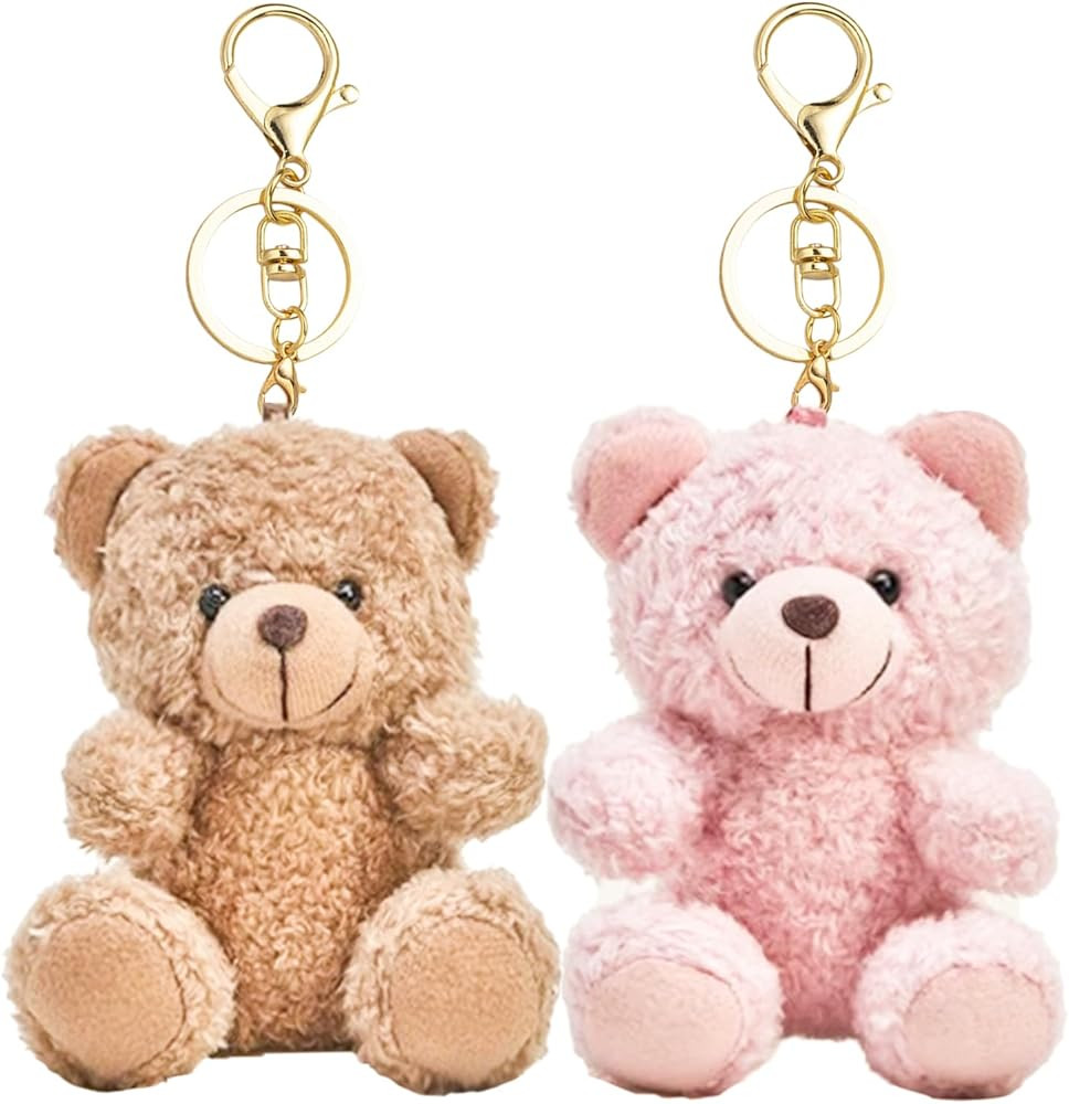 8 Inch Plush Bear Keychain, 2pcs Bag Charms for Handbag, Backpack Accessories Pendant | Amazon (US)