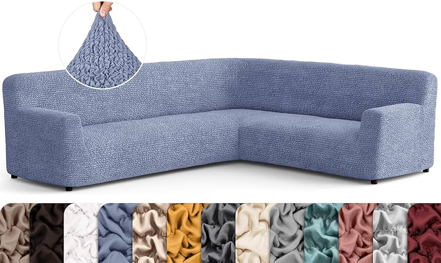 PAULATO BY GA.I.CO. Corner Sectional Couch Cover - Extra Large L-Shape Couch Slipcover - Washable... | Amazon (US)