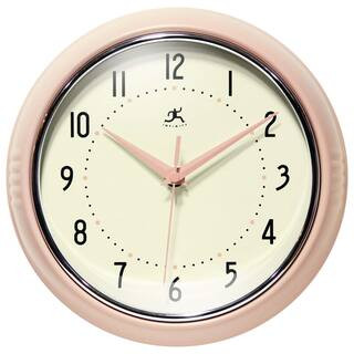 Infinity Instruments Rose Blush Retro Wall Clock 10940RB - The Home Depot | The Home Depot