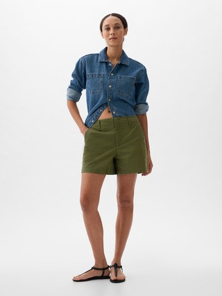 5" Mid Rise Downtown Khaki Shorts | Gap Factory