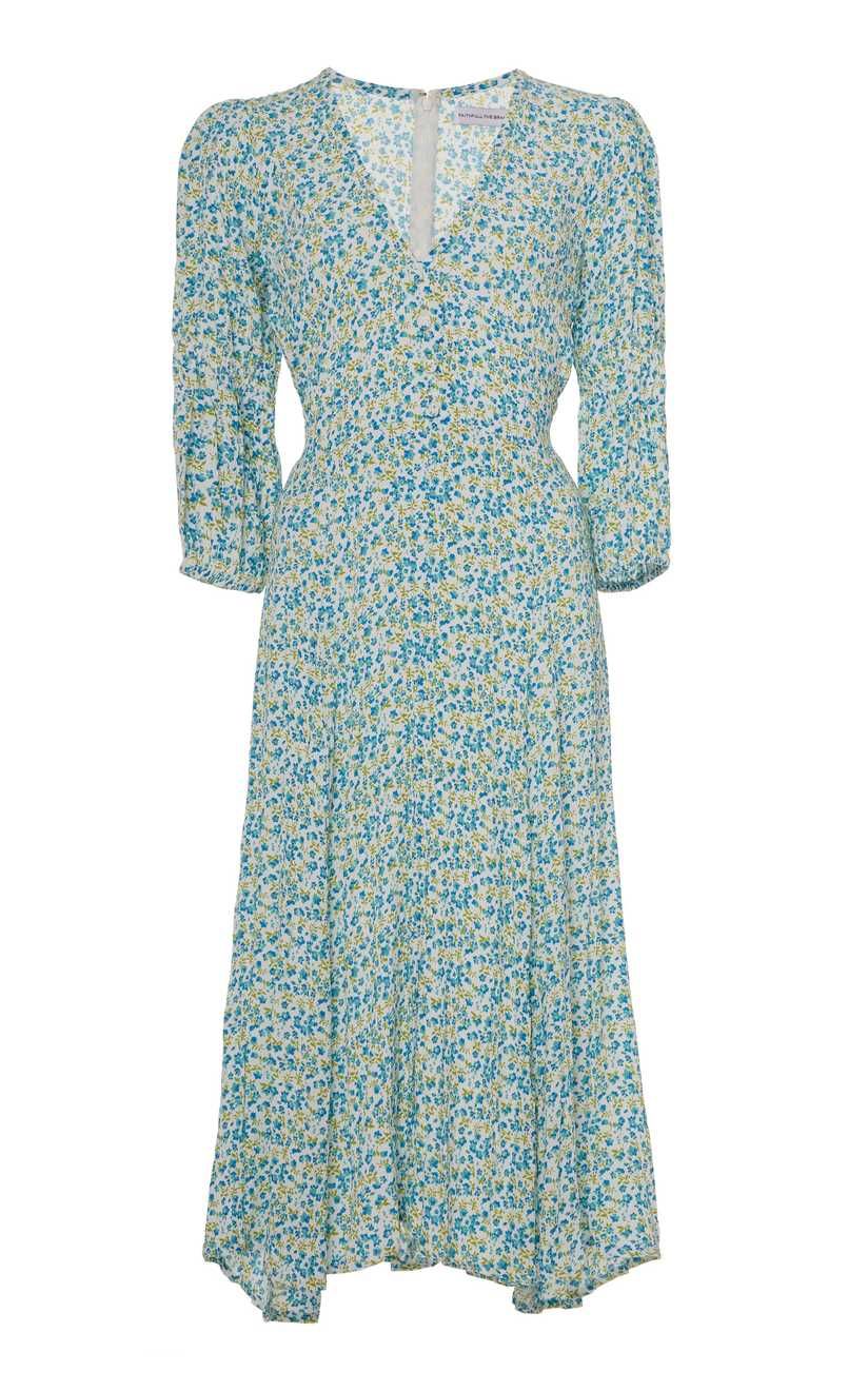 Maud Floral-Print Crepe Midi Dress | Moda Operandi Global