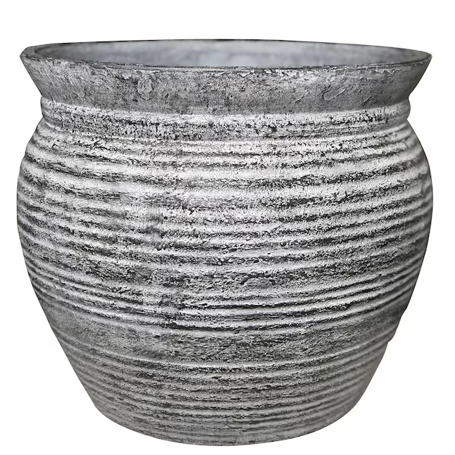 View All Images allen + roth Round 20-in W x 17-in H Gray Mixed/Composite Contemporary/Modern Ind... | Lowe's