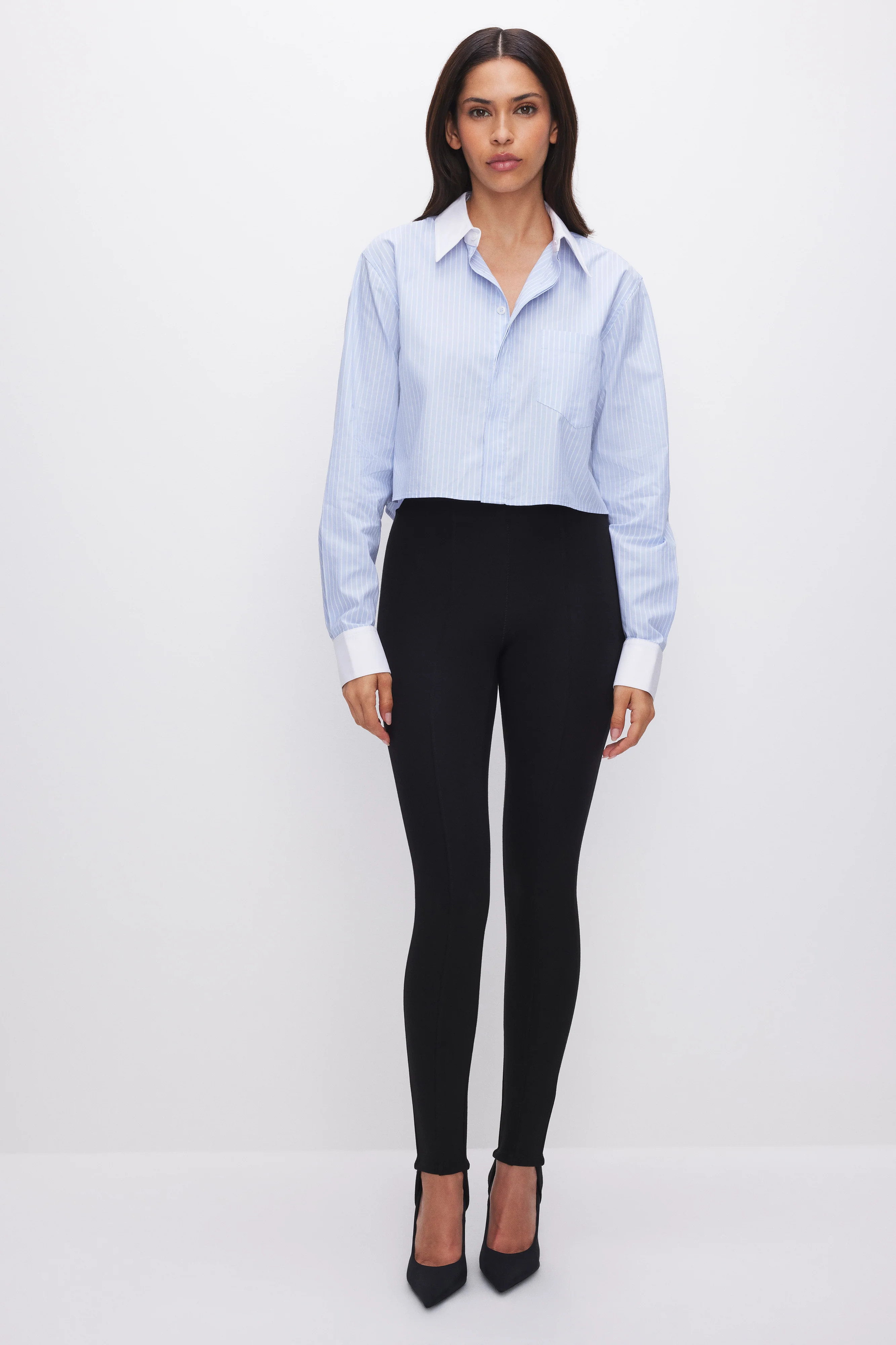 POPLIN CROPPED SHIRT | Good American