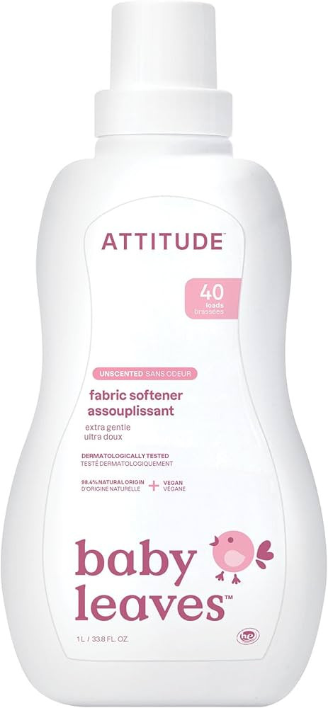 ATTITUDE Baby Fabric Softener, Plant and Mineral-Based Ingredients, HE Compatible, Vegan and Crue... | Amazon (US)