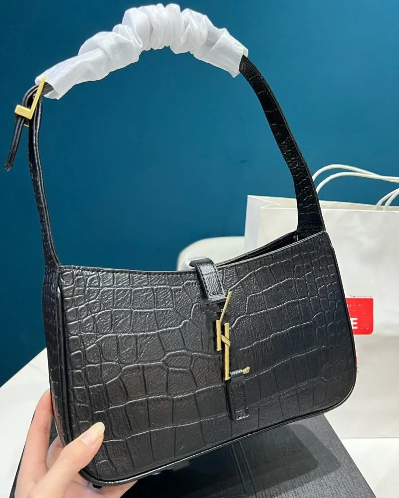 Luxury Designer Underarm Hobo Bags Genuine Leather Black Envelope HandBags Y Baguette Strap Purse... | DHGate