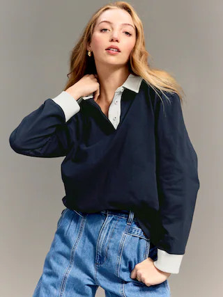 Old Navy x Christopher John Rogers Oversized Rugby Top | Old Navy (US)