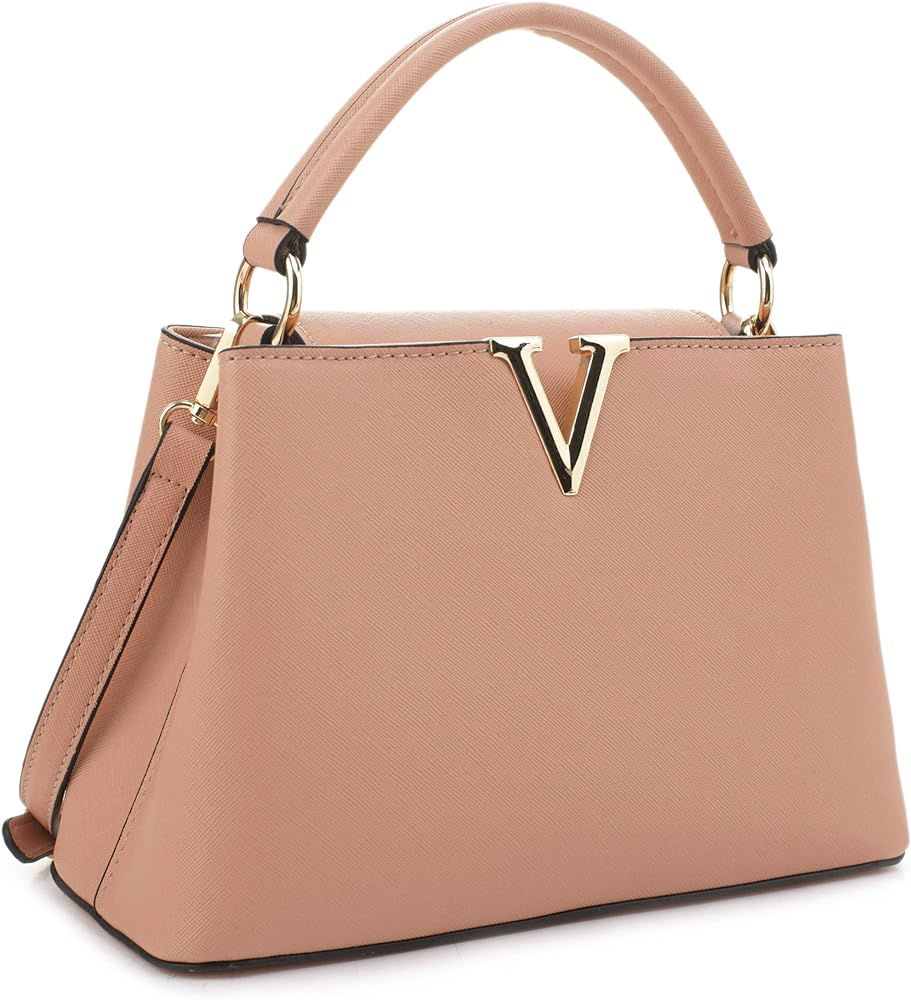 EVVE Women's Small Satchel Bag Classic Top Handle Purses Fashion Crossbody Handbags with Shoulder St | Amazon (US)
