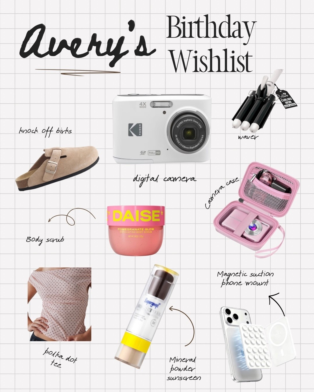 Avery’s birthday is next week! She’s turning 13 and this is everything on her wishlist…