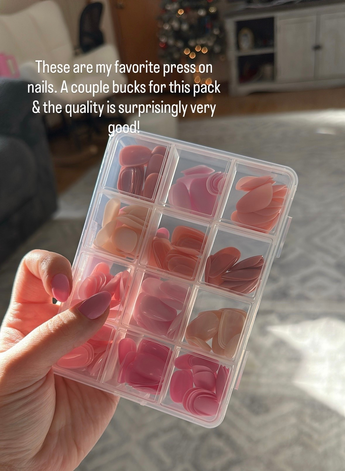 These are my favorite affordable press-on nails! 💅🏼
Linked the exact set I use — great quality, long-lasting, budget-friendly, and perfect for quick mom-life beauty.
Such a good neutral + pink nail set if you love easy, at-home manicures!

#LTKBeauty #LTKFinds #LTKUnder50 #PressOnNails #AmazonBeautyFinds #AffordableBeauty #NailInspo #AtHomeManicure #NeutralNails #BeautyFavorites

#LTKFindsUnder50 #LTKBeauty #LTKselfcare