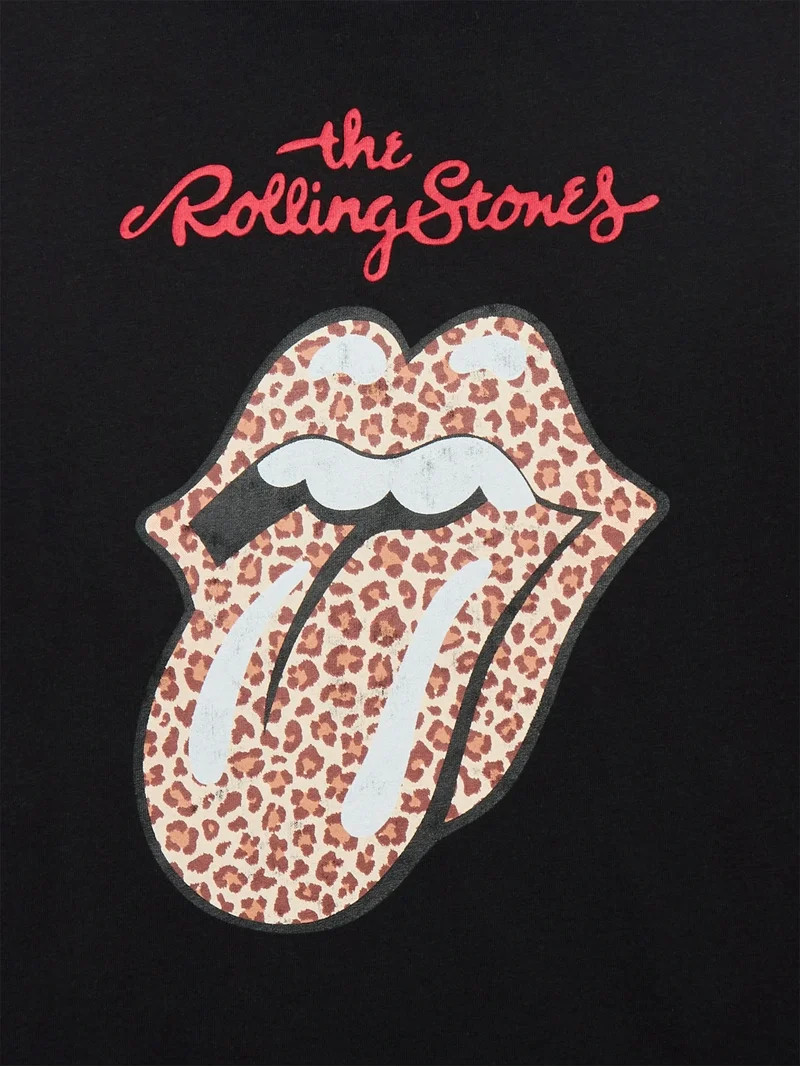 Wonder Nation Girls Rolling Stones Graphic Tee, Sizes 4-18 - Walmart.com | Walmart (US)