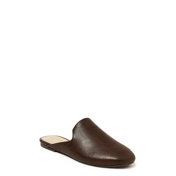 Melrose Ave Women’s Faux Leather Square Toe Mules - Walmart.com | Walmart (US)